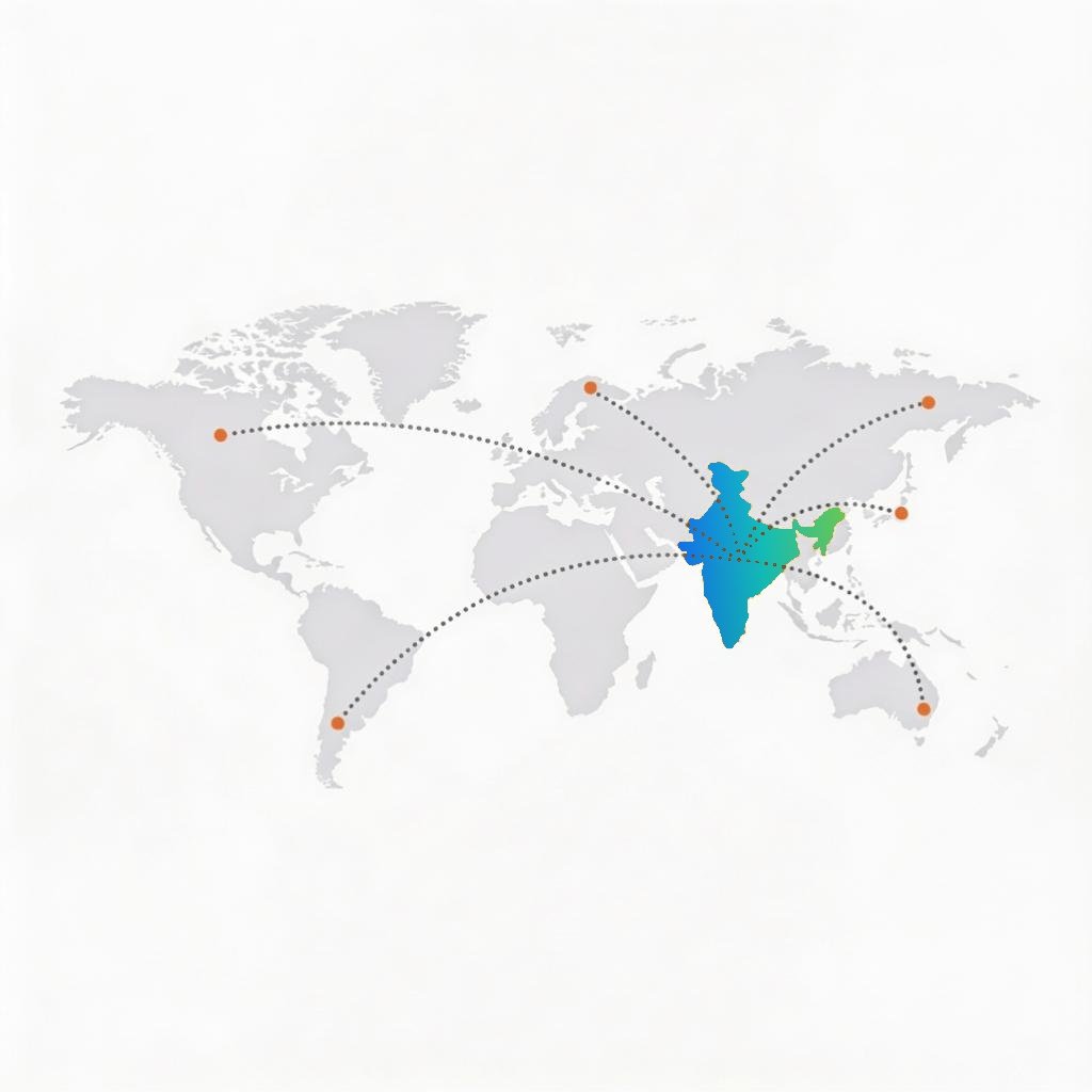 Global nutraceutical supply routes from India